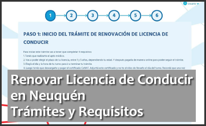 Cómo renovar la licencia de conducir en Neuquén - Trámites y requisitos